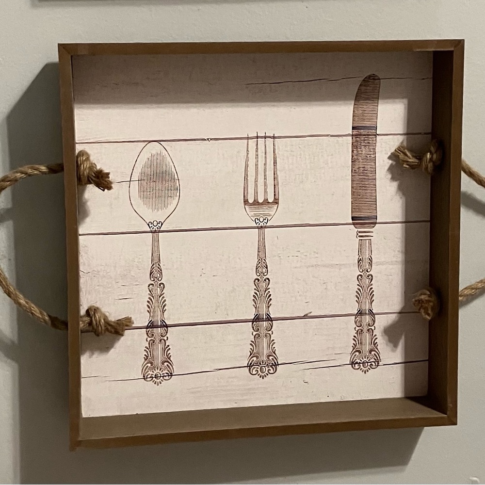 Wooden tray. Set of 2